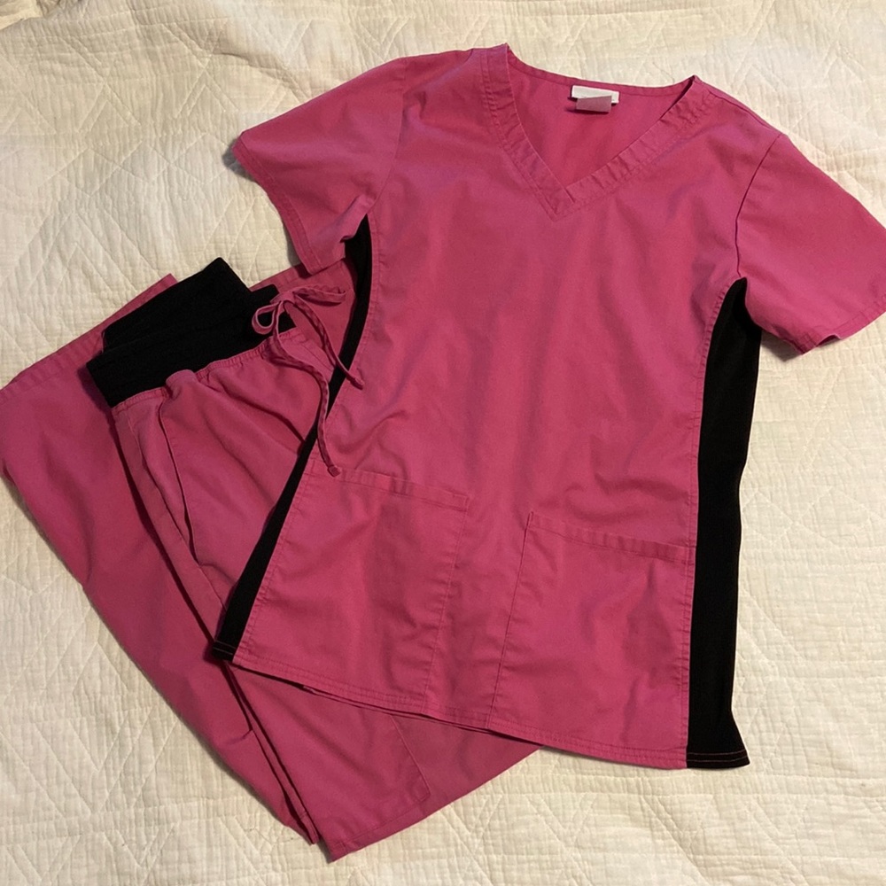 Hot Pink Scrub Set